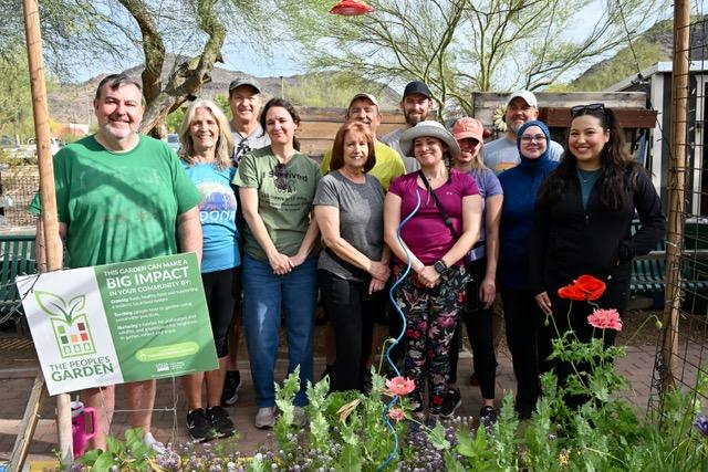 group photo at the farm